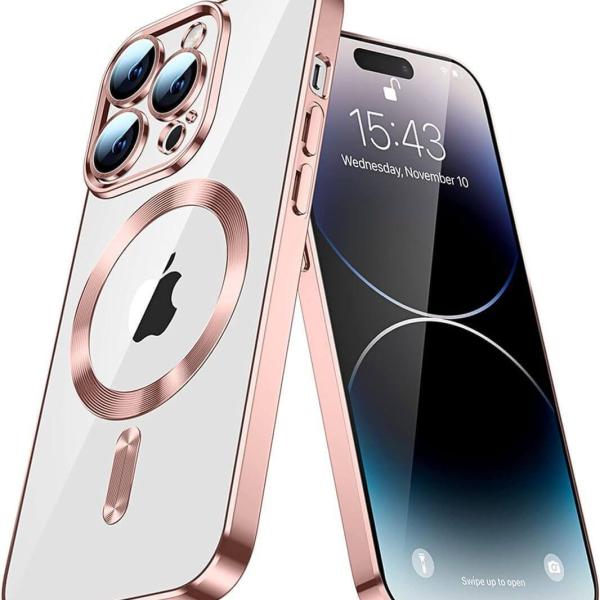 iPhone 14 Pro Rose Gold MagSafe Cover - Sleek, Magnetic & Protective