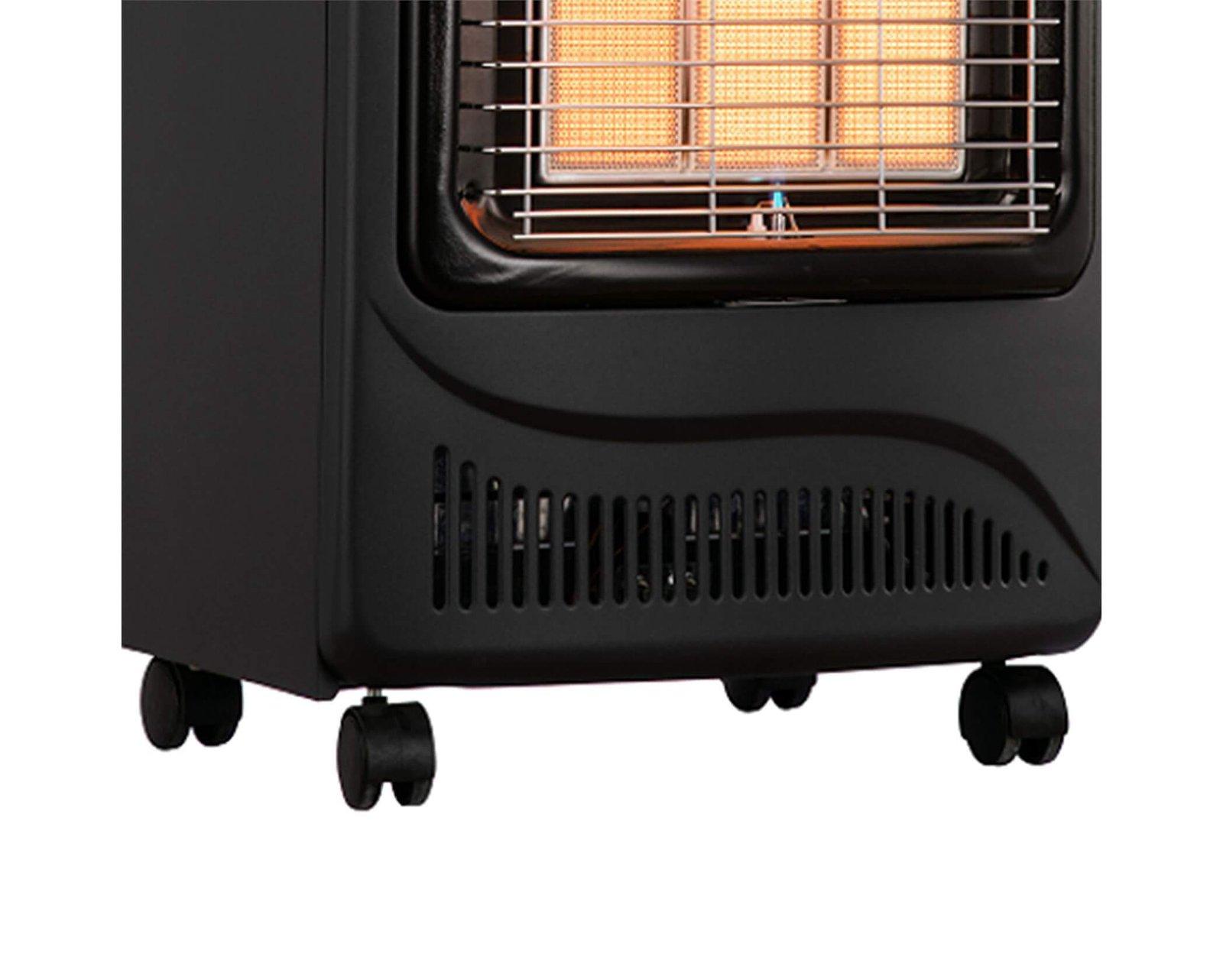 Mellerware Heater Gas Steel Black 3 Heat Settings 4.2Kw