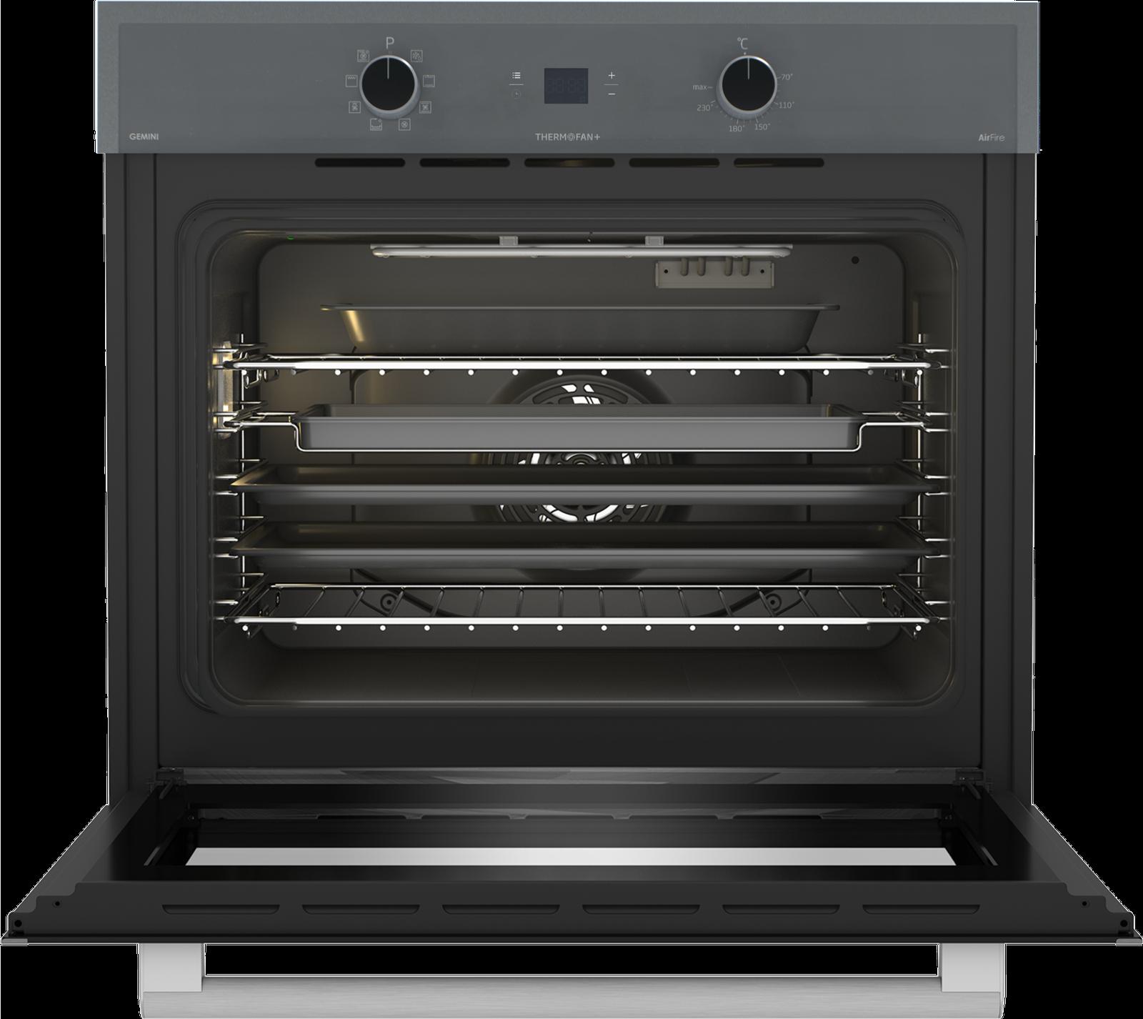 Defy DBO775 70cm Gemini Eye-Level Thermofan+ Oven AirFire Tech - Mirror
